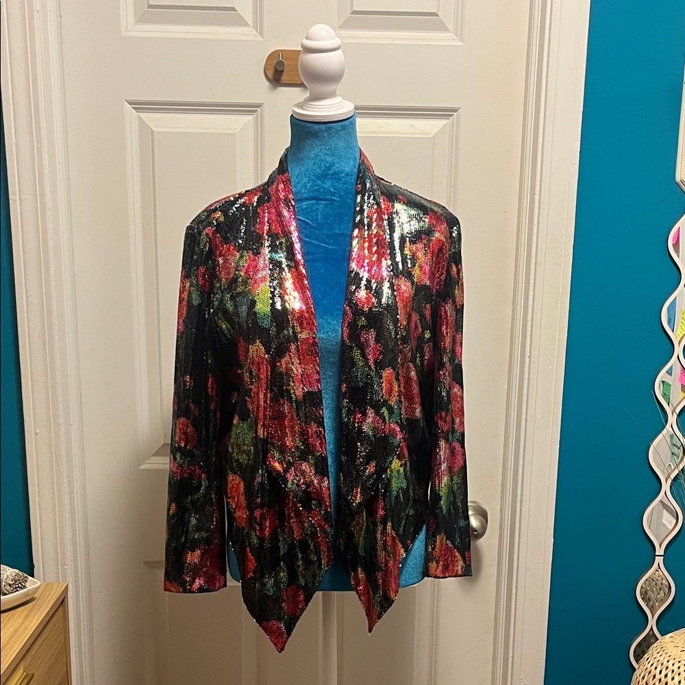 Colleen Lopez Multicolor Sequin Blazer